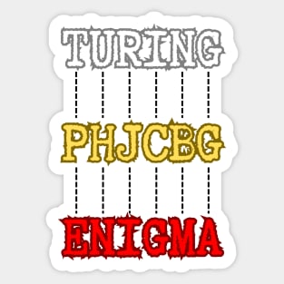 Turing and Enigma Sticker
